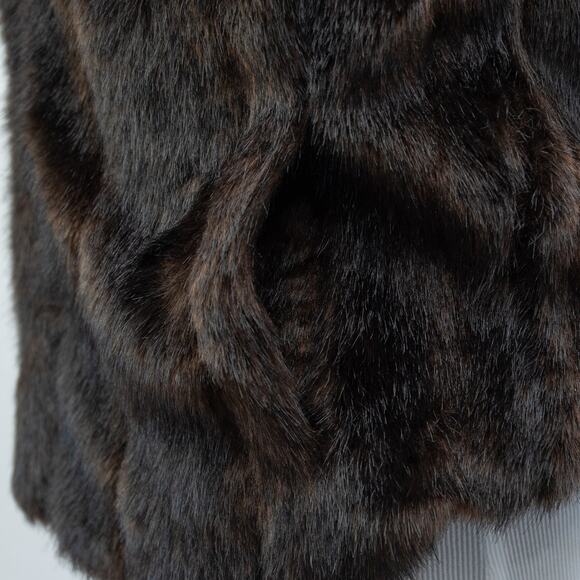 Giacca Reversible Faux Mink Fur Vest Size Small - Picture 6 of 12